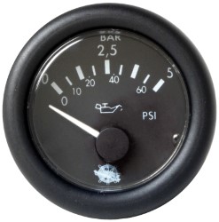Medidor de pressão de óleo 0-5 bar 12V